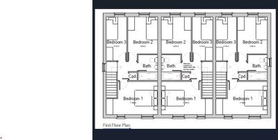 Terraced First Floor Plan 