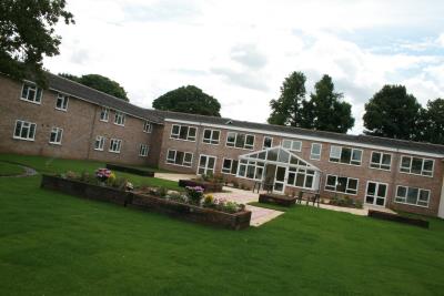 Rear of the building