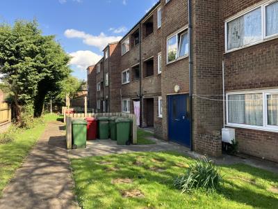 Rear of flats with communal garden