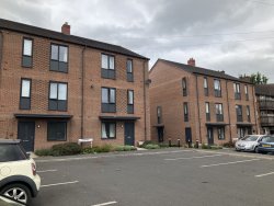 View from the residents parking area