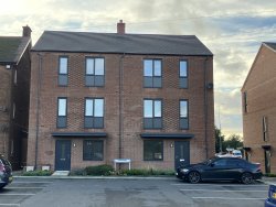 Front of the flats